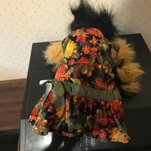 Cute Autumn Dog Dress Size Small